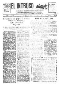 Portada:El intruso. Diario Joco-serio netamente independiente. Tomo XVIII, núm. 1778, domingo 12 de junio de 1927