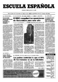 Escuela española. Año LV, núm. 3217, 12 de enero de 1995