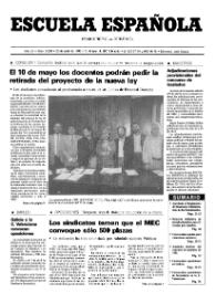 Portada:Escuela española. Año LV, núm. 3230, 20 de abril de 1995