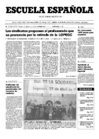 Portada:Escuela española. Año LV, núm. 3232, 4 de mayo de 1995