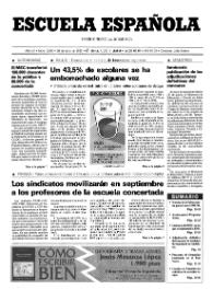 Portada:Escuela española. Año LV, núm. 3240, 29 de junio de 1995
