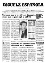 Portada:Escuela española. Año LV, núm. 3241, 6 de julio de 1995