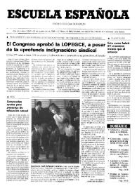 Portada:Escuela española. Año LV, núm. 3247, 21 de septiembre de 1995