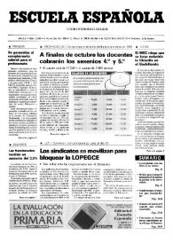 Portada:Escuela española. Año LV, núm. 3249, 6 de octubre de 1995