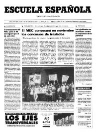 Portada:Escuela española. Año LV, núm. 3251, 19 de octubre de 1995