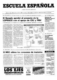 Portada:Escuela española. Año LV, núm. 3252, 26 de octubre de 1995