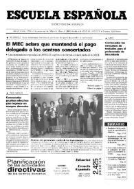 Portada:Escuela española. Año LV, núm. 3253, 2 de noviembre de 1995
