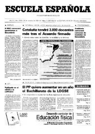 Portada:Escuela española. Año LV, núm. 3256, 23 de noviembre de 1995