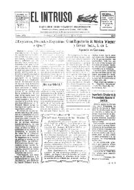 Portada:El intruso. Diario Joco-serio netamente independiente. Tomo XIX, núm. 1828, jueves 11 de agosto de 1927