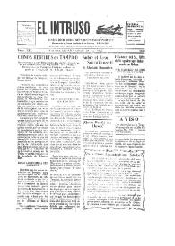 Portada:El intruso. Diario Joco-serio netamente independiente. Tomo XIX, núm. 1838, sábado 20 de agosto de 1927