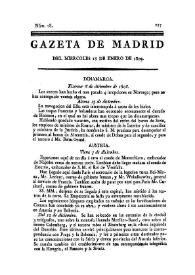 Portada:Gazeta de Madrid. 1809. Núm. 18, 18 de enero de 1809