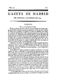 Portada:Gazeta de Madrid. 1809. Núm. 36, 5 de febrero de 1809
