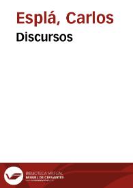 Discursos | Biblioteca Virtual Miguel de Cervantes