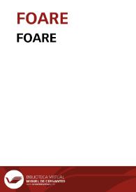 FOARE | Biblioteca Virtual Miguel de Cervantes
