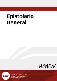 Epistolario | Biblioteca Virtual Miguel de Cervantes
