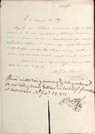 Portada:Carta a Domingo del Rey. Madrid, 18 de febrero de [1836?]