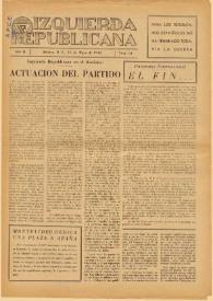 Izquierda Republicana : Publicación Mensual. Órgano De Izquierda Republicana En El Exilio. Núm. 10, 15 de mayo de 1945 | Biblioteca Virtual Miguel de Cervantes