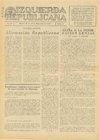 Portada:Izquierda Republicana : Publicación Mensual. Órgano De Izquierda Republicana En El Exilio. Núm. 17, 15 de diciembre de 1945