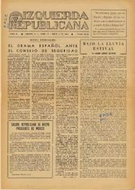 Portada:Izquierda Republicana : Publicación Mensual. Órgano De Izquierda Republicana En El Exilio. Núm. 23-24, 15 de junio-julio de 1946