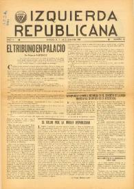 Portada:Izquierda Republicana : Publicación Mensual. Órgano De Izquierda Republicana En El Exilio. Núm. 51, 10 de julio de 1949