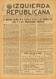 Portada:Izquierda Republicana : Publicación Mensual. Órgano De Izquierda Republicana En El Exilio. Núm. 67-68, diciembre-enero de 1951