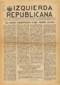 Portada:Izquierda Republicana : Publicación Mensual. Órgano De Izquierda Republicana En El Exilio. Núm. 83, febrero-marzo de 1953