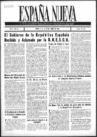 Portada:España Nueva : Semanario Republicano Independiente. Núm. 57, 21 de diciembre de 1946