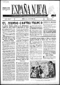 Portada:España Nueva : Semanario Republicano Independiente. Núm. 67, 1 de marzo de 1947