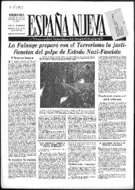 Portada:España Nueva : Semanario Republicano Independiente. Núm. 82,19 de julio de 1947