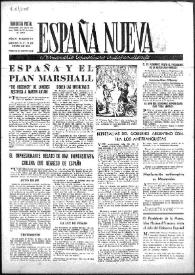 Portada:España Nueva : Semanario Republicano Independiente. Núm. 111, 31 de enero de 1948