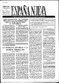 Portada:España Nueva : Semanario Republicano Independiente. Núm. 117, 13 de marzo de 1948