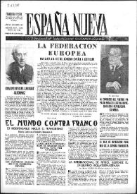 Portada:España Nueva : Semanario Republicano Independiente. Núm. 125, 8 de mayo de 1948
