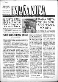 Portada:España Nueva : Semanario Republicano Independiente. Núm. 127, 22 de mayo de 1948