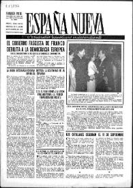 Portada:España Nueva : Semanario Republicano Independiente. Núm. 144-145, 22 de septiembre de 1948