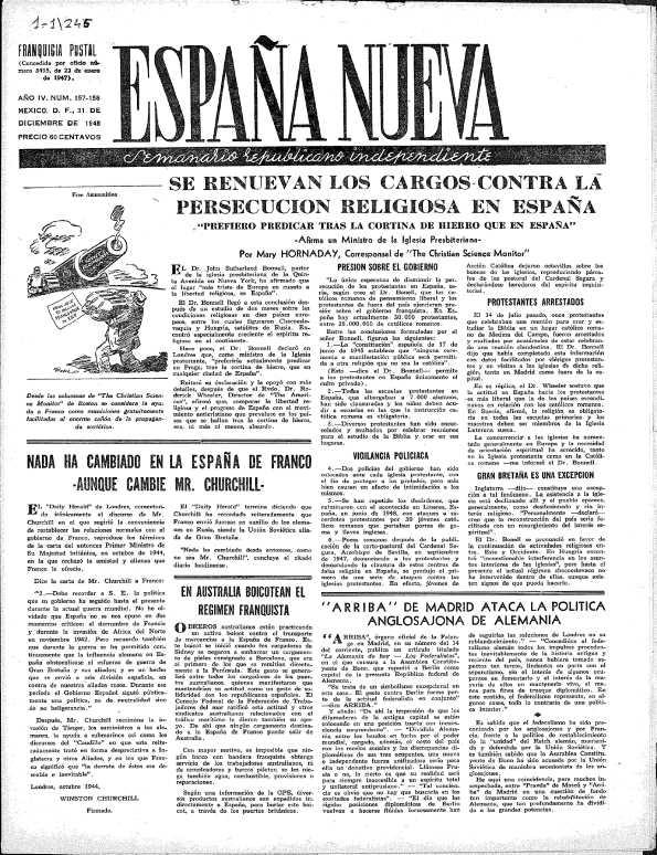 España Nueva : Semanario Republicano Independiente. Núm. 157-158, 31 de diciembre de 1948 | Biblioteca Virtual Miguel de Cervantes