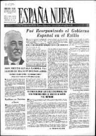 Portada:España Nueva : Semanario Republicano Independiente. Núm. 165-166, 26 de febrero de 1949
