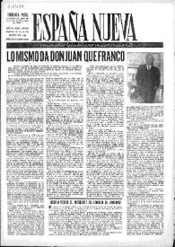 Portada:España Nueva : Semanario Republicano Independiente. Núm. 167-168, 12 de marzo de 1949