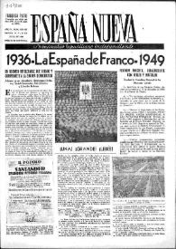 Portada:España Nueva : Semanario Republicano Independiente. Núm. 185-186, 23 de julio de 1949