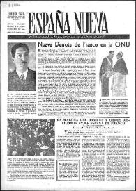Portada:España Nueva : Semanario Republicano Independiente. Núm.  205, 10 de diciembre de 1949