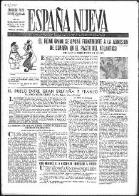 Portada:España Nueva : Semanario Republicano Independiente. Núm. 256-257-258-259, 24 de febrero de 1951