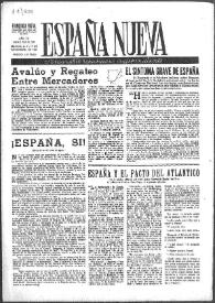 Portada:España Nueva : Semanario Republicano Independiente. Núm.  292 al 295, 17 de noviembre de 1951