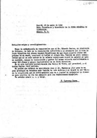 Portada:Carta de Francesc Carreras Reura a la Junta Española de Liberación. Bogotá, 25 de marzo de 1944