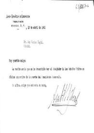 Portada:Carta de Antoni M. Sbert a Carlos Esplá. México D. F., 12 de abril de 1945