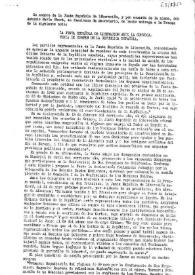 Portada:Nota de prensa de la Junta de Liberación Española. México, D. F., 16 de agosto de 1945 