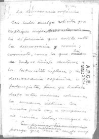 La democracia orgánica | Biblioteca Virtual Miguel de Cervantes