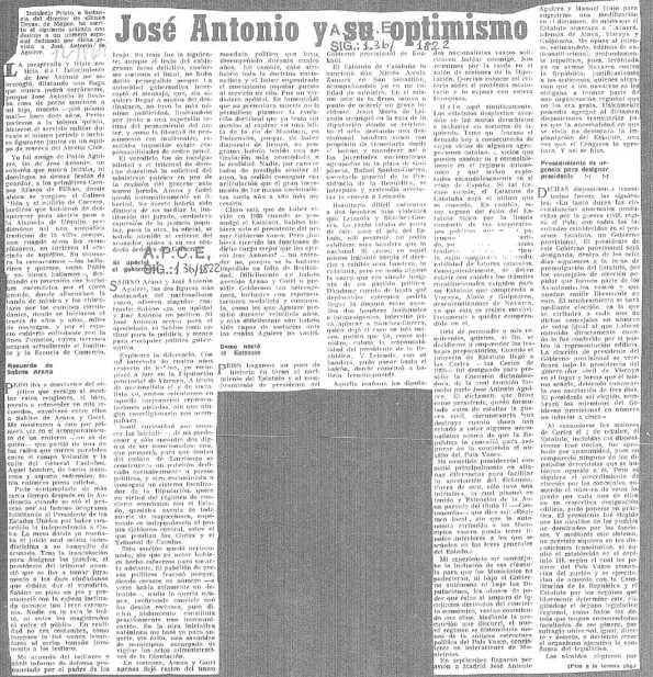 José Antonio y su optimismo / Indalecio Prieto | Biblioteca Virtual Miguel de Cervantes