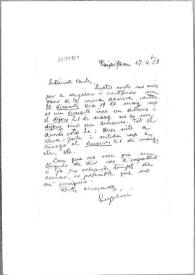 Portada:Carta de Eugenio Xammar a Carlos Esplá. Perpiñán, 27 de abril de 1958