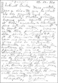 Portada:Carta de Eugenio Xammar a Carlos Esplá, 28 de octubre de 1960