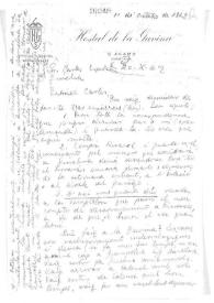Portada:Carta de Eugenio Xammar a Carlos Esplá. Ginebra, 11 de octubre de 1962