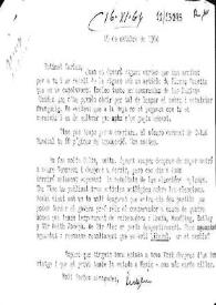 Portada:Carta de Eugenio Xammar a Carlos Esplá. 15 de octubre de 1964